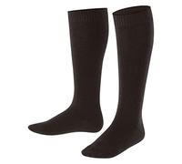 FALKE Comfort Wool K Kh laine unies 1 paire, Chaussettes longues Mixte enfant, Marron Dark Brown 5230, 31-34