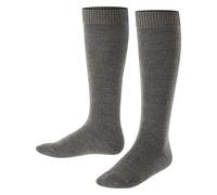 FALKE Comfort Wool K Kh laine unies 1 paire, Chaussettes longues Mixte enfant, Gris Dark Grey 3070, 35-38