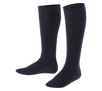 FALKE Comfort Wool K Kh laine unies 1 paire, Chaussettes longues Mixte enfant, Bleu Dark Marine 6170, 39-42