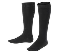 FALKE Comfort Wool K Kh laine unies 1 paire, Chaussettes longues Mixte enfant, Noir Black 3000, 35-38