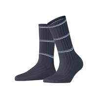 FALKE Cosy Wool Boot W So laine cachemire unies 1 paire, Chaussettes Femme, Bleu Blue Ink 6491 Stripe, 35-38
