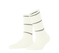 FALKE Cosy Wool Boot W So Laine Cachemire Unies Chaussettes, Blanc Off-White 2040 Stripe, 35-38 Femme