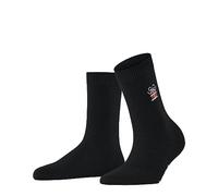 FALKE Cosy Wool X-Mas Gift W SO laine viscose cachemire motif fantaisie 1 paire, Chaussettes Femme, Noir (Black 3000), 39-42