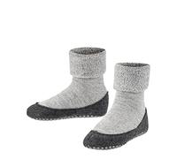 Falke Chaussons mixte enfant Cosyshoe K – laine, picots sur la semelle – Gris Light Grey 3400, 31/32
