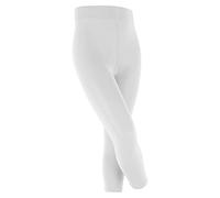 FALKE Cotton Touch K Le opaques unis 1 paire, Leggings Mixte enfant, Blanc White 2000, 152-164