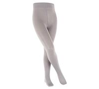 FALKE Cotton Touch K Ti opaques épais unis 1 paire, Collants Mixte enfant, Gris Silver 3290, 134-146