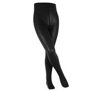 FALKE Cotton Touch K Ti opaques épais unis 1 paire, Collants Mixte enfant, Noir Black 3000, 152-164