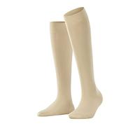FALKE Cotton Touch W KH fines unies 1 paire, Chaussettes longues Femme, Beige (Cream 4011) nouveau - écologique, 39-42