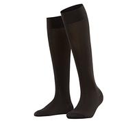 FALKE Cotton Touch W KH fines unies 1 paire, Chaussettes longues Femme, Marron (Dark Brown 5233) nouveau - écologique, 35-38