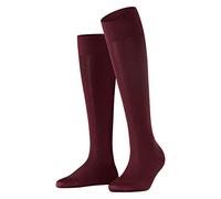 FALKE Cotton Touch W KH fines unies 1 paire, Chaussettes longues Femme, Rouge (Barolo 8596) nouveau - écologique, 39-42