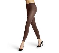 FALKE Cotton Touch W Le Opaques Unis 1 Paire, Leggings Femme, Marron Havana Club 5197, S-M
