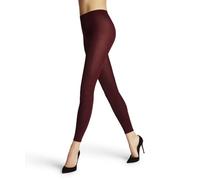 FALKE Cotton Touch W Le opaques unis 1 paire, Leggings Femme, Rouge Barolo 8596, M-L