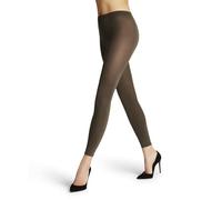 FALKE Cotton Touch W Le opaques unis 1 paire, Leggings Femme, Vert Military 7826, M-L