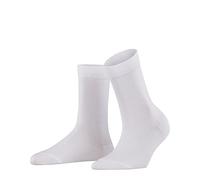 FALKE Cotton Touch W SO fines unies 1 paire, Chaussettes Femme, Blanc (White 2000) nouveau - écologique, 35-38