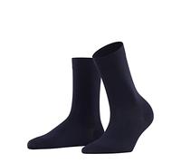 FALKE Cotton Touch W SO fines unies 1 paire, Chaussettes Femme, Bleu (Dark Navy 6370) nouveau - écologique, 35-38