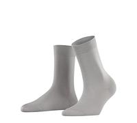 FALKE Cotton Touch W SO fines unies 1 paire, Chaussettes Femme, Gris (Silver 3290) nouveau - écologique, 39-42