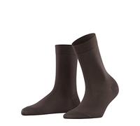FALKE Cotton Touch W SO fines unies 1 paire, Chaussettes Femme, Marron (Dark Brown 5233) nouveau - écologique, 35-38