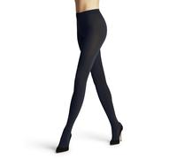 FALKE Cotton Touch W Ti opaques unis 1 paire, Collants Femme, Bleu Space Blue 6116, S-M