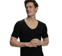 FALKE Daily Climate Control Outlast® Deep V-Neck M S/s Ts coton viscose séchage rapide 1 pièce, Sous-vêtement Homme, Noir Black 3000, S