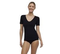 FALKE Daily Climate Control Outlast® Round Neck W S/s Ts coton viscose séchage rapide 1 pièce, Sous-vêtement Femme, Noir Black 3000, XL