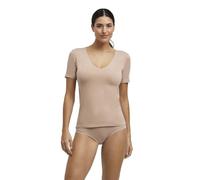 FALKE Daily Climate Control Outlast® Round Neck W S/s Ts coton viscose séchage rapide 1 pièce, Sous-vêtement Femme, Marron Camel 4220, S