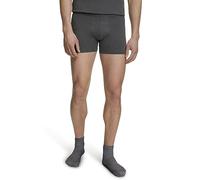 FALKE Daily Comfort Multipack M Bx coton respirant 2 pièces, Caleçon boxeur Homme, Gris Dark Grey Heather 3278, L