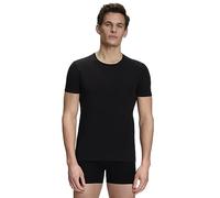 FALKE Daily Comfort Multipack Round Neck M S/s Ts coton respirant 2 pièces, Sous-vêtement Homme, Noir Black 3000, L