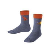 FALKE Dinosaurs K So coton fantaisie 1 paire, Chaussettes Mixte enfant, Bleu Light Jeans 6662, 35-38