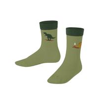 FALKE Dinosaurs K So coton fantaisie 1 paire, Chaussettes Mixte enfant, Vert Ferngreen 7084, 27-30