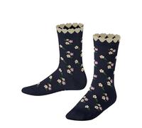 FALKE Ditsy Flowers K So coton fantaisie 1 paire, Chaussettes Mixte enfant, Bleu Space Blue 6116, 31-34