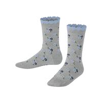 FALKE Ditsy Flowers K So coton fantaisie 1 paire, Chaussettes Mixte enfant, Gris Lt. Heather 3223, 31-34