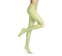 FALKE Dot 15 DEN W Ti transparents fantaisie 1 paire, Collants Femme, Vert Lemon 7498, L