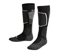 Falke Chaussettes de ski SK2 Intermediate K KH – laine chaude épaisse – Mixte enfant Noir 23-26