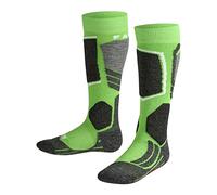 FALKE SK2 Intermediate K KH laine chaudes épaisses 1 paire, Chaussettes de ski Mixte enfant, Vert (Vivid Green 7231), 27-30