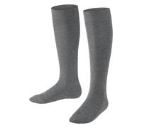 FALKE Family K Kh coton durable unies 1 paire, Chaussettes longues Mixte enfant, Gris Light Grey Melange 3390, 19-22