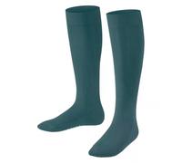 FALKE Family K Kh coton durable unies 1 paire, Chaussettes longues Mixte Enfant, Vert Amazonia 7676, 19-22