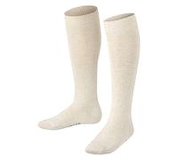 FALKE Family K KH coton unies 1 paire, Chaussettes longues Mixte enfant, Beige (Sand Melange 4650) nouveau - écologique, 27-30
