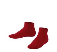 FALKE Family K SN coton unies 1 paire, Chaussettes basses Mixte enfant, Rouge (Fire 8150) nouveau - écologique, 23-26