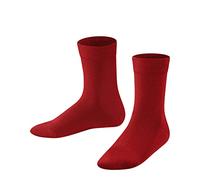 FALKE Family K SO coton unies 1 paire, Chaussettes Mixte enfant, Rouge (Fire 8150) nouveau - écologique, 27-30