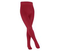 FALKE Family K Ti coton durable épais unis 1 paire, Collants Mixte enfant, Rouge Lipstick 8000, 134-146