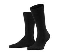 FALKE Family M So coton durable unies 1 paire, Chaussettes Homme, Gris Anthracite Melange 3080, 43-46