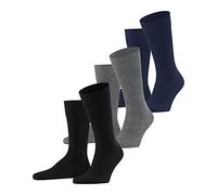 FALKE Family Multipack M So coton durable unies lot de 3 paires, Chaussettes Homme, Multicolore Black Grey Blue 0010, 43-46
