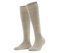 FALKE Family W Kh coton durable unies 1 paire, Chaussettes longues Femme, Beige Linen Melange 4541, 35-38