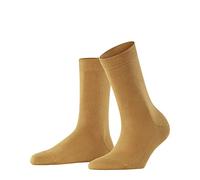 FALKE Family W So coton durable unies 1 paire, Chaussettes Femme, Jaune Amber 1851, 35-38