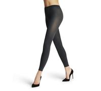 FALKE Cotton Touch W Le opaques unis 1 paire, Leggings Femme, Gris Graphite 3146, S-M