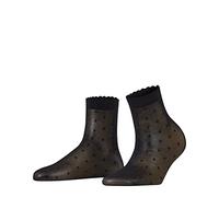FALKE Femme Dot 15 Den W So Transparentes Fantaisie Chaussettes, Noir Black 3009, 35-38 EU