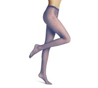 FALKE Dot 15 DEN W Ti transparents fantaisie 1 paire, Collants Femme, Bleu Smoky Blue 6483, S-M