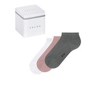FALKE Happy Box Uni Multipack W Sn coton unies lot de 3 paires, Chaussettes basses Femme, Multicolore Grey Pink White 0020, 39-42