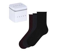 FALKE Happy Box Uni Multipack W So coton unies lot de 3 paires, Chaussettes Femme, Multicolore Black Navy Blue Grey 0010, 39-42