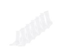 FALKE Happy Multipack W So coton unies lot de 6 paires, Chaussettes Femme, Blanc White 2000, 35-38